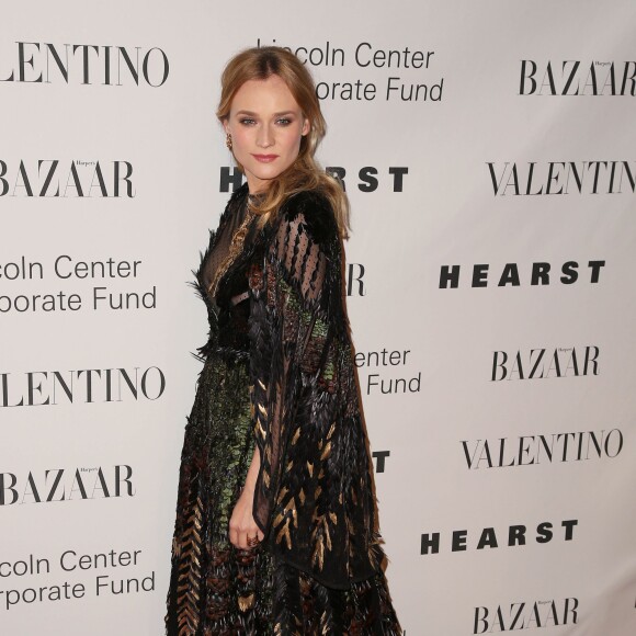 Diane Kruger assiste au gala "An Evening Honoring Valentino" organisé par le Lincoln Center Corporate Fund, à l'Alice Tully Hall. New York, le 7 décembre 2015.