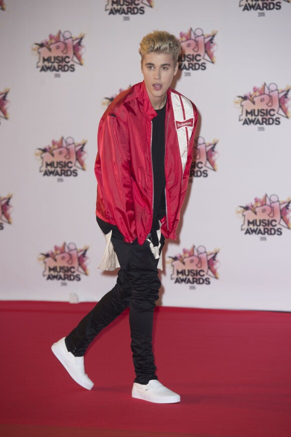 Justin Bieber - Arrivées à la 17ème cérémonie des NRJ Music Awards 2015 au Palais des Festivals à Cannes, le 7 novembre 2015.