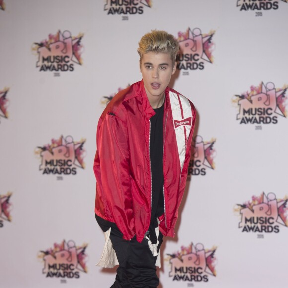 Justin Bieber - Arrivées à la 17ème cérémonie des NRJ Music Awards 2015 au Palais des Festivals à Cannes, le 7 novembre 2015.