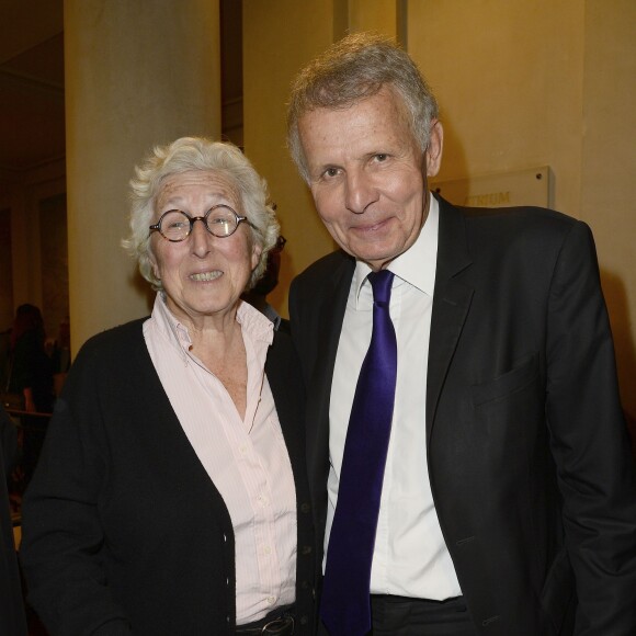 Le Professeur Francine Leca, Patrick Poivre d'Arvor - Concert caritatif "Hommage à Solenn" au bénéfice de la Maison de Solenn sous l'égide de la Fondation Hôpitaux de Paris - Hôpitaux de France au théâtre des Champs-Elysées à Paris, le 9 décembre 2015. Soirée présentée par PPDA et Alain Duault, sous le parrainage de B. Chirac, avec le concours de l'orchestre de la Garde Républicaine et du choeur de l'Armée française. 20 ans après la disparition de Solenn Poivre d'Arvor, qui inspirera la création de la première maison des adolescents "la Maison de Solenn", son père PPDA a organisé ce concert classique en son honneur avec la collaboration d'artistes prestigieux du monde musical. La recette de cette soirée sera entièrement reversée au profit de "la Maison de Solenn". Le concert sera retransmis le 14 décembre prochain à l'antenne de Radio Classique. © Guirec Coadic