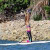 Josephine Skriver lors d'un shooting à Saint-Barthélemy, le 9 décembre 2015.