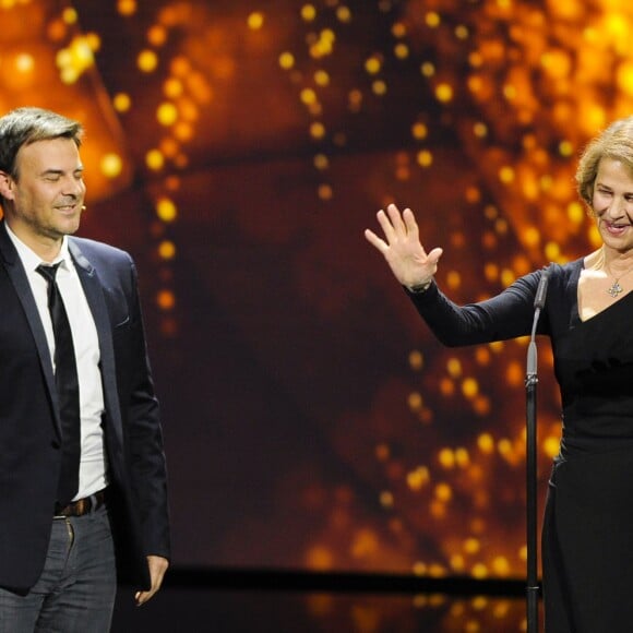 François Ozon et Charlotte Rampling (Meilleure actrice) - Remise des prix lors de la 28ème cérémonie des "European Film Awards" à Berlin, le 12 décembre 2015.