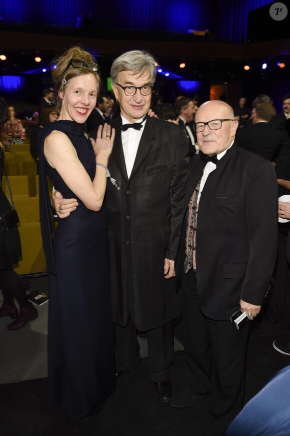 Wim Wenders et sa femme Donata Wenders, Volker Schlöndorff - Remise des prix lors de la 28ème cérémonie des "European Film Awards" à Berlin, le 12 décembre 2015.
