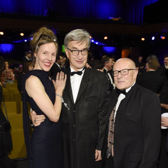 Wim Wenders et sa femme Donata Wenders, Volker Schlöndorff - Remise des prix lors de la 28ème cérémonie des "European Film Awards" à Berlin, le 12 décembre 2015.