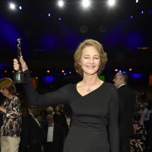 Charlotte Rampling (Meilleure actrice) - Remise des prix lors de la 28ème cérémonie des "European Film Awards" à Berlin, le 12 décembre 2015.