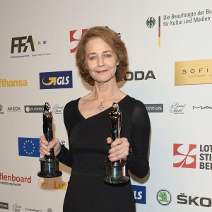 Charlotte Rampling (Meilleure actrice) - Remise des prix lors de la 28ème cérémonie des "European Film Awards" à Berlin, le 12 décembre 2015.