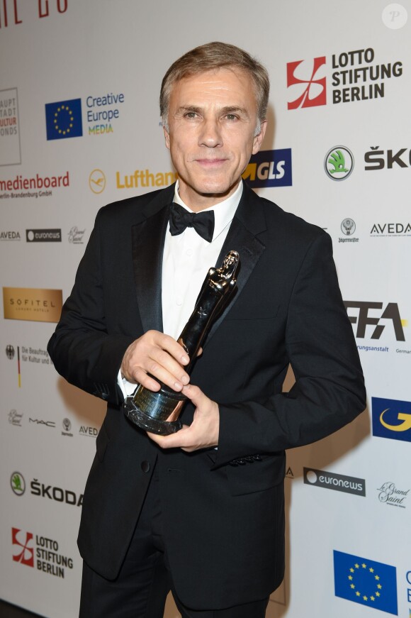Christoph Waltz (Prix European Achievement In World Cinema) - Remise des prix lors de la 28ème cérémonie des "European Film Awards" à Berlin, le 12 décembre 2015.