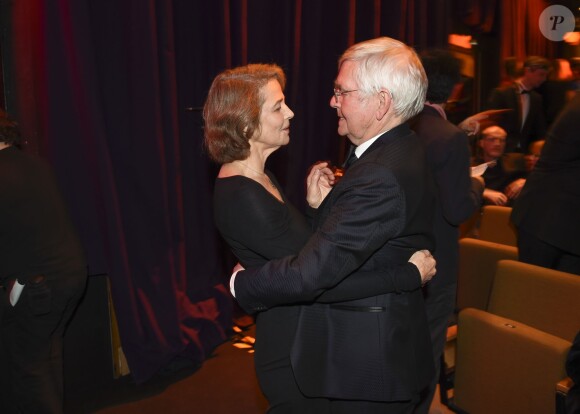 Sir Tom Courtenay et Charlotte Rampling (Meilleure actrice) - Remise des prix lors de la 28ème cérémonie des "European Film Awards" à Berlin, le 12 décembre 2015.