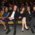 Michael Caine (Meilleur acteur) et sa femme Shakira Caine, Charlotte Rampling (Meilleure actrice), Wim Wenders et sa femme Donata Wenders - Remise des prix lors de la 28ème cérémonie des "European Film Awards" à Berlin, le 12 décembre 2015.