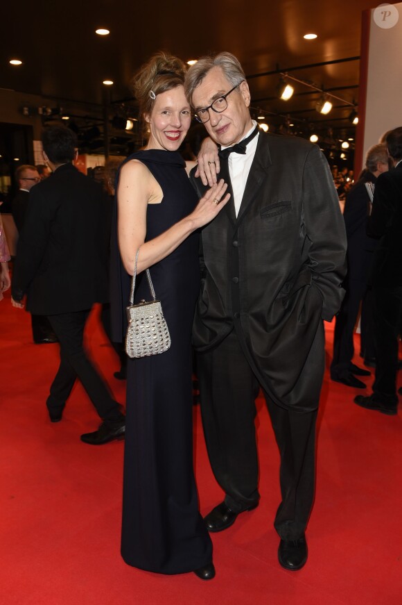 Wim Wenders et sa femme Donata Wenders - Remise des prix lors de la 28ème cérémonie des "European Film Awards" à Berlin, le 12 décembre 2015.