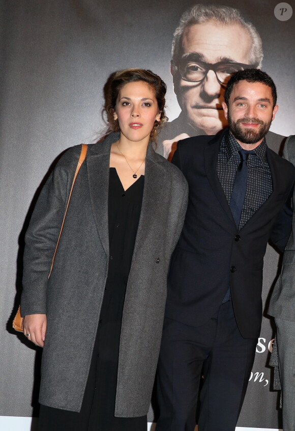 Alysson Paradis et son compagnon Guillaume Gouix - Photocall de la cérémonie de remise du prix Lumière à Martin Scorsese lors du festival Lumière 2015 (Grand Lyon Film Festival) à Lyon le 16 octobre 2015