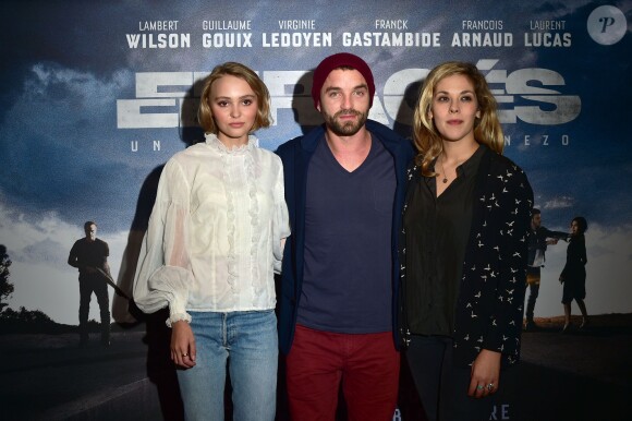 Lily-Rose Depp, Guillaume Gouix et sa compagne Alysson Paradis - Avant-Première du film "Les Enragés" au cinéma UGC Les Halles à Paris le 28 septembre 2015.