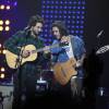 Exclusif - Fréro Delavega (Jérémy Frérot et Florian Garcia), lors de l'enregistrement de la soirée des 10 ans de Tout le monde chante contre le cancer au Zénith à Paris, le 1er décembre 2015 © Gorassini-Guizard