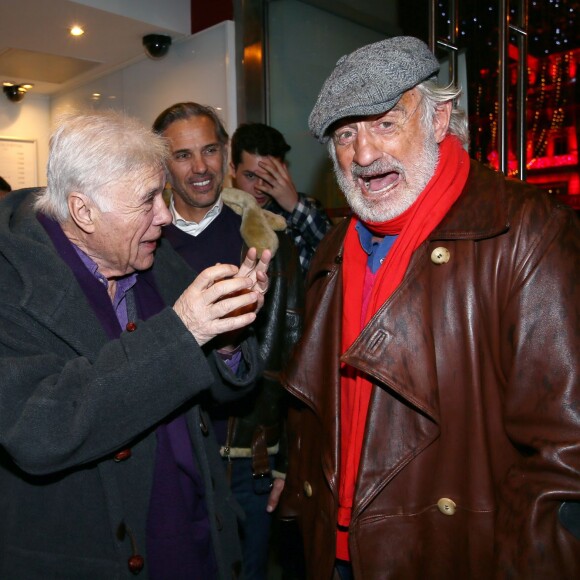 Exclusif - Paul Belmondo, Guy Bedos et Jean-Paul Belmondo - Avant-première parisienne du documentaire "Belmondo par Belmondo" au cinéma Publicis à Paris le 15 décembre 2015.