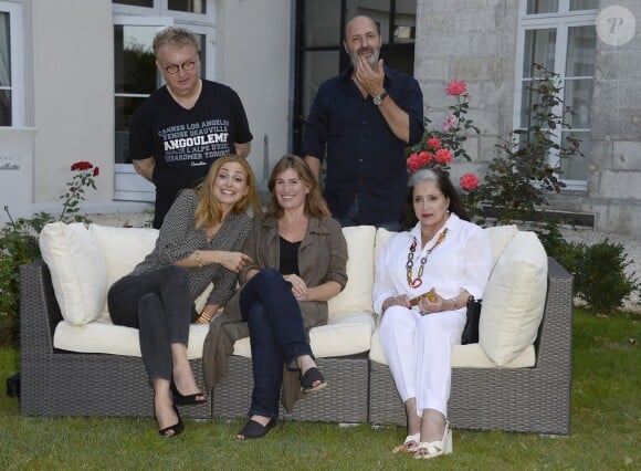 Julie Gayet, Lola Doillon, Françoise Fabian, Dominique Besnehard et Cédric Klapisch lors du 8e Festival du Film Francophone d'Angoulême, le 28 août 2015.