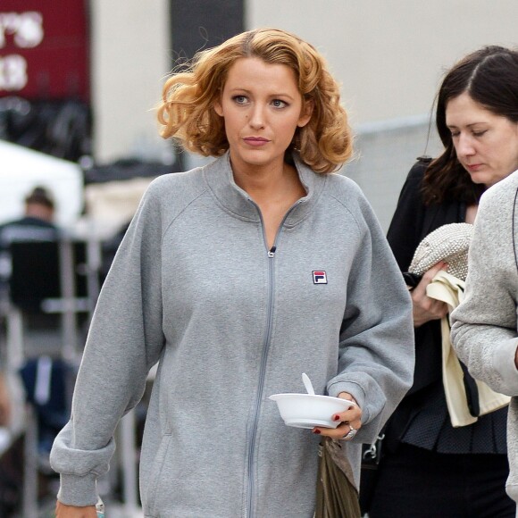 Blake Lively sur le tournage du dernier film de Woody Allen à New York, le 7 octobre 2015