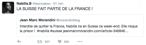 Nabilla voit la Suisse en France : son tweet moqué par la Toile ! 
