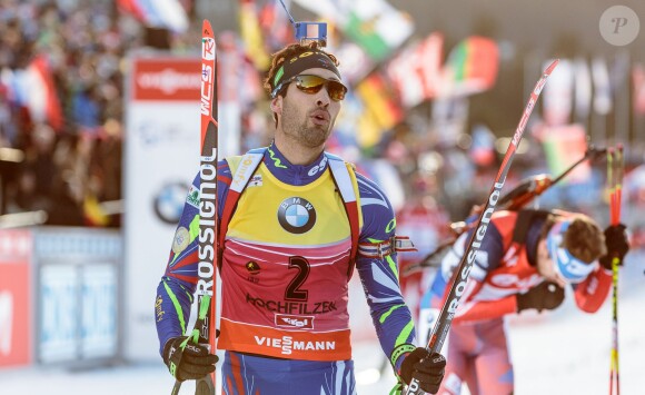 Martin Fourcade au Biathlonstadium de Hochfilzen, le 12 décembre 2015