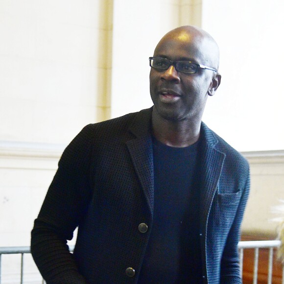 Lilian Thuram - Procès entre Lilian Thuram et Karine Le Marchand devant la 17ème chambre du Tribunal Correctionnel du Palais de Justice de Paris, le 18 décembre 2015. L'animatrice Karine Le Marchand poursuit en diffamation son ancien compagnon, l'ancien champion du monde de football Lilian Thuram, pour des propos qu'il avait tenus au sujet de leur séparation.