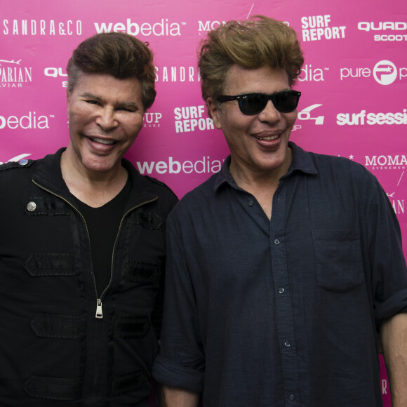 Exclusif - Les jumeaux Grichka et Igor Bogdanoff (Bogdanov) - Soirée à la suite Sandra and Co au 63 la croisette à Cannes le 17 mai 2015.