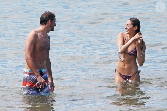 Exclusif - Jenson Button et Jessica Michibata à Maui, Hawaï, le 20 octobre 2014