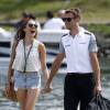 Jenson Button et Jessica Michibata au Grand Prix du Canada à Montréal le 8 juin 2014
