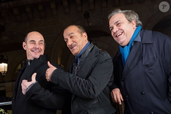 Exclusif - Bernard Campan, Pascal Legitimus et Didier Bourdon (Les Inconnus) à Paris en décembre 2013.