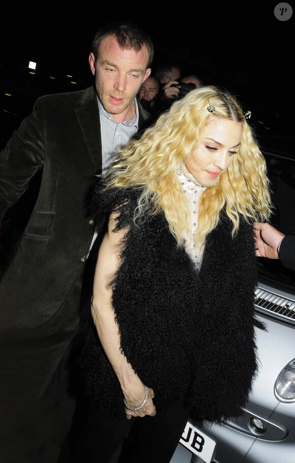 Madonna et Guy Ritchie à Londres le 10 septembre 2008.