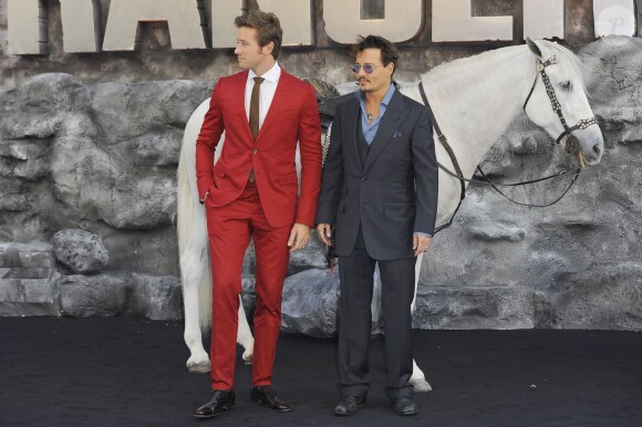 Armie Hammer, Johnny Depp - Premiere du film "Lone Ranger" a Londres, le 21 juillet 2013.