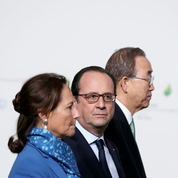 Ségoléne Royal et François Hollande, au Bourget le 30 novembre 2015. © Dominique Jacovides