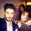 Alia et Ali ("Secret Story 9"), très proches et complices à Milan pour le Nouvel An. Décembre 2015.