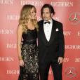 Johnny Depp et sa femme Amber Heard - 27e soirée annuelle du Festival du film de Palm Springs le 2 janvier 2016