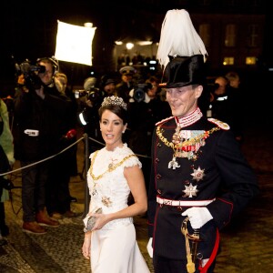 La princesse Marie et le prince Joachim de Danemark lors de la réception du Nouvel An à Amalienborg, le 1er janvier 2016.