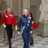 La reine Margrethe II de Danemark au palais de Christiansborg, à Copenhague, le 6 janvier 2016 pour la réception du Nouvel An des officiers des forces armées et représentants des principales organisations nationales et des patronages royaux.