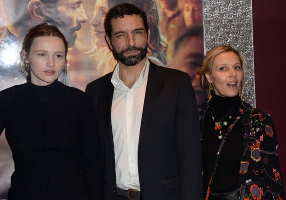 Christa Theret, Olivier Loustau (réalisateur) et Florence Thomassin - Avant première du film "La fille du patron" coproduit par Julie Gayet au Gaumont Opéra à Paris le 5 janvier 2016.