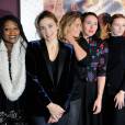 Deborah Grall, Christa Theret, Julie Gayet et Lisa Azuelos - Avant première du film "La fille du patron" coproduit par Julie Gayet au Gaumont Opéra à Paris le 5 janvier 2016.