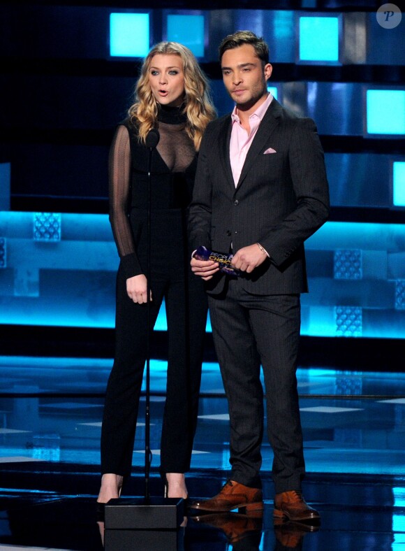 Natalie Dormer et Ed Westwick pendant la cérémonie des People's Choice Awards 2016.