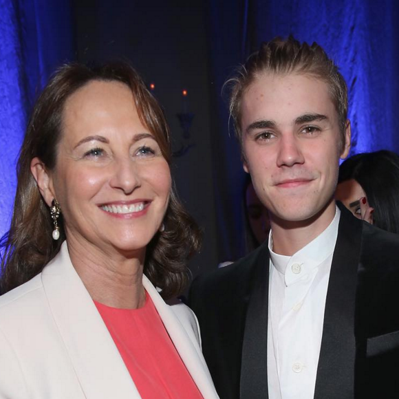 Ségolène Royal et justin Bieber se sont rencontrés à l'occasion du gala de la fondation de Sean Penn pour Haïti, J/P Haitian Relief Organization, à Los Angeles le 9 janvier 2016.