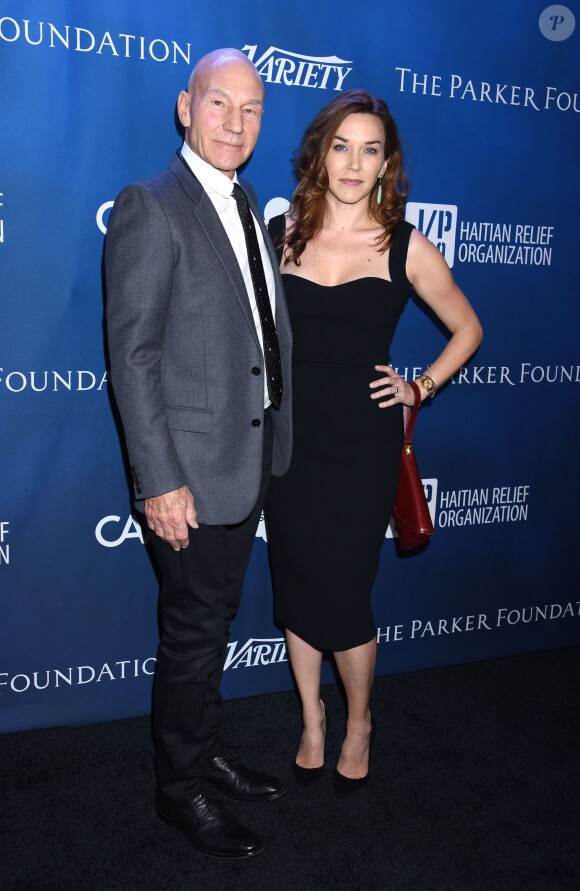 Patrick Stewart et Sunny Ozell - Gala de la fondation de Sean Penn pour Haïti, J/P Haitian Relief Organization, à Los Angeles le 9 janvier 2016.