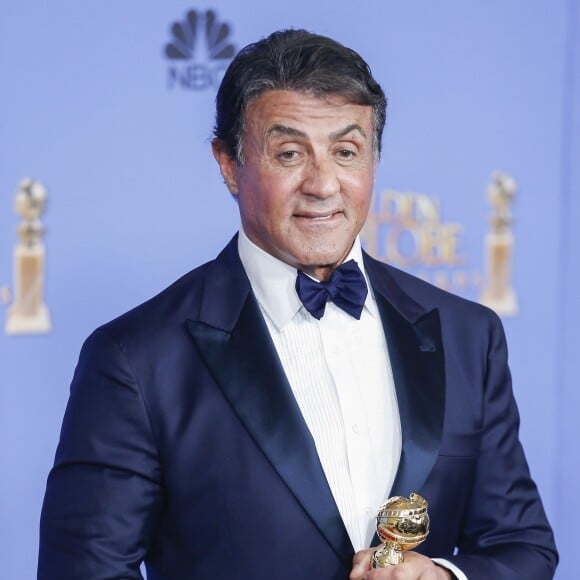 Sylvester Stallone, meilleur acteur dans un second rôle pour Creed - Press Room lors de la 73e cérémonie annuelle des Golden Globe Awards à Beverly Hills, le 10 janvier 2016. © Olivier Borde/Bestimage