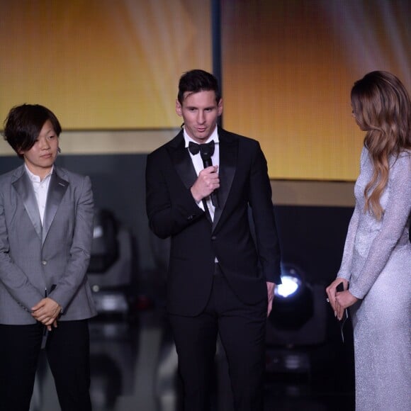 Lionel Messi lors du Ballon d'or 2015 à Zurich le 11 janvier 2016.