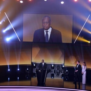 Issa Hayatou lors du Ballon d'or 2015 à Zurich le 11 janvier 2016.