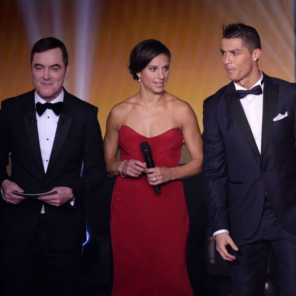 Cristiano Ronaldo lors du Ballon d'or 2015 à Zurich le 11 janvier 2016.