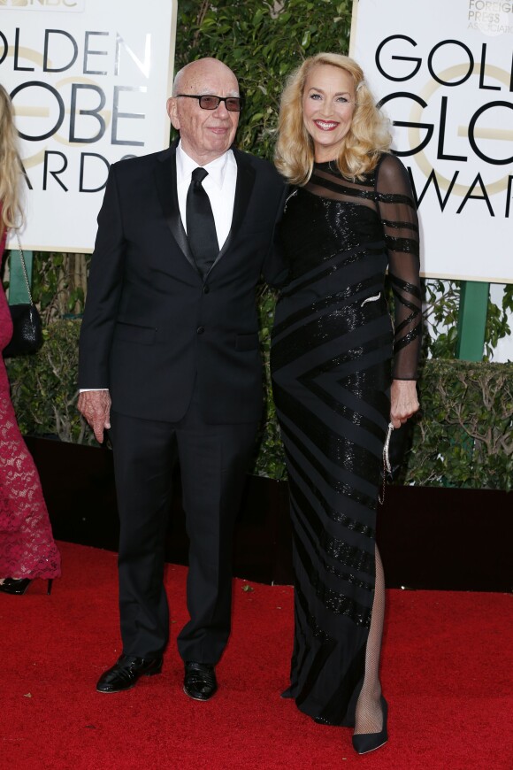 Rupert Murdoch et sa compagne Jerry Hall - La 73ème cérémonie annuelle des Golden Globe Awards à Beverly Hills, le 10 janvier 2016. © Olivier Borde/Bestimage