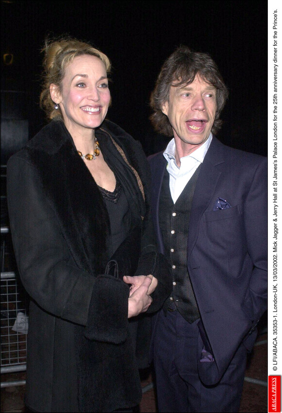 Mick Jagger et Jerry Hall en 2002