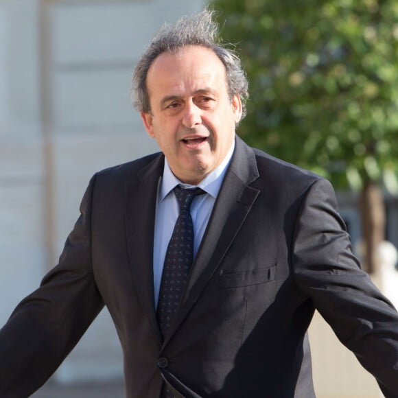 Michel Platini au Palais de l'Elysée à Paris le 10 juin 2015