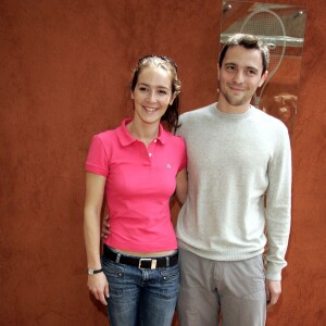 Emmanuelle Boidron et son époux en juin 2006 à Roland-Garros