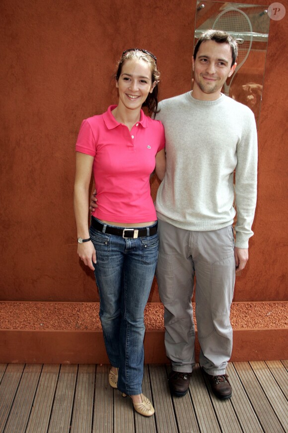 Emmanuelle Boidron et son époux en juin 2006 à Roland-Garros