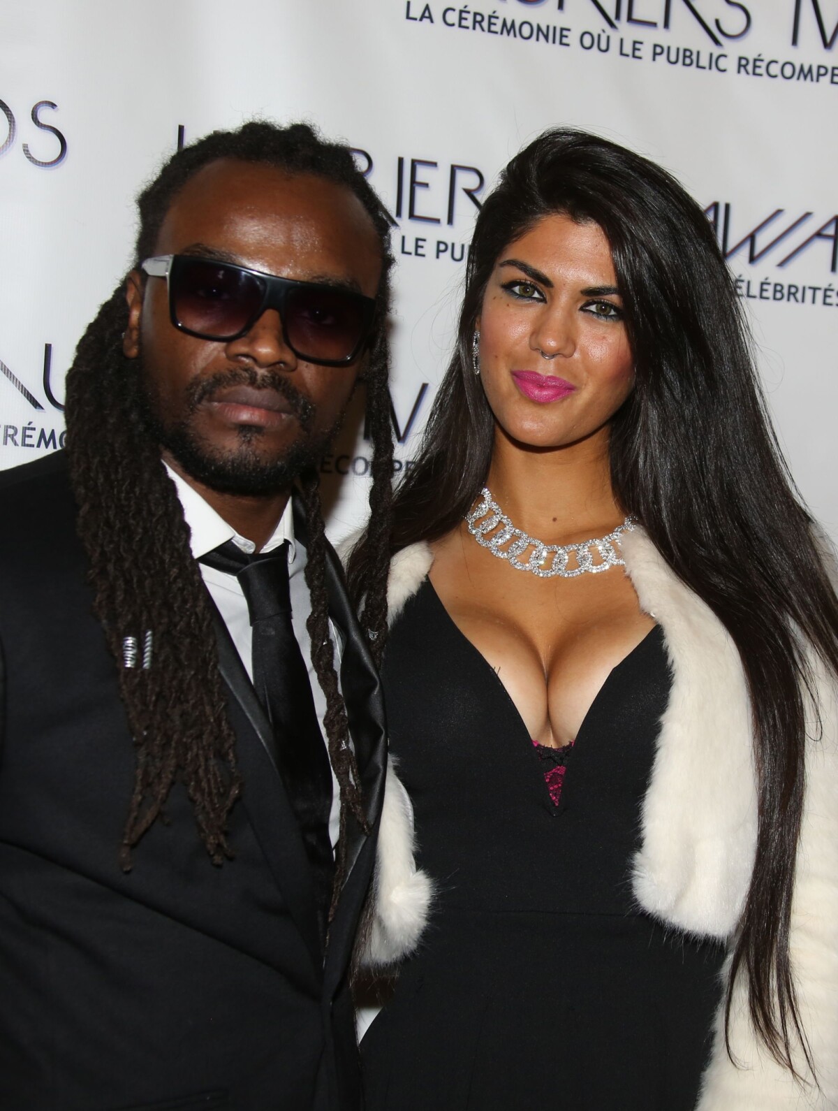 Photo : DJ Mike One, Lauren Cruz - Soirée des Lauriers TV Awards au Théâtre  des Variétés à Paris, le 13 janvier 2016. © Denis Guigneboug/Bestimage -  Purepeople