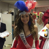 Charlotte Pirroni sublime en robe nationale pour le concours Miss International, au Japon en novembre 2015